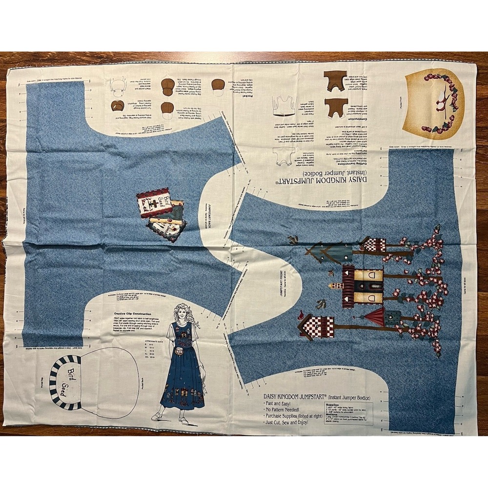 1997 Daisy Kingdom Jumpstart HOME TWEET HOME TOP Jumper Bodice Fabric Panel